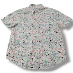 Penguin Shirt Size Large Penguin By Munsing Wear Button Up Shirt Fish Polka Dot